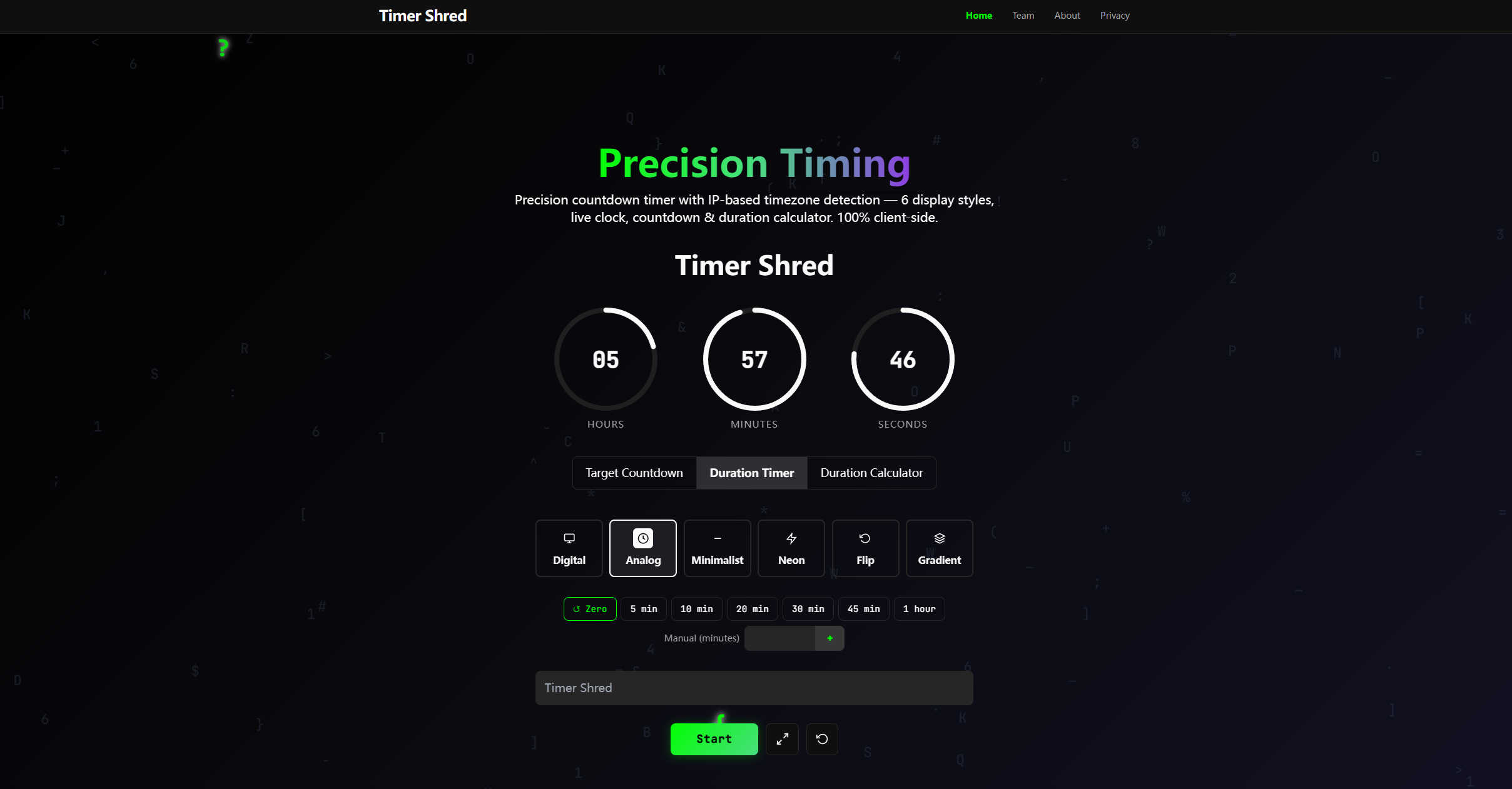 Timer Shred Tool Screenshot